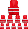 10 Pack Mount Marter Safety Reflective Vest for Outdoor Operator and Sportsmen