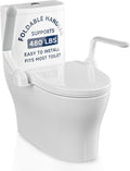 Toilet Safety Rails for Seniors - Easy Installation & Sturdy Grab Bars to Help Stand - Flip-Up & 480 LBS Handicap Toilet Safety Frame - Seat Handles with Arms for Elderly Assist Devices