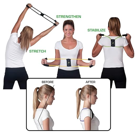 PRIMEKINETIX PostureMedic Dynamic Posture Corrector - Active Resistance Training System for Upper Back Strengthening & Shoulder Alignment - Stretches Chest, Strengthens Back - Doctor Recommended - Size XL (Orange)