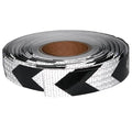 Black White Reflective Tape Outdoor Waterproof 1 inch X 166 feet, High Visibility Hazard Conspicuity Safety Industrial Marking Tape