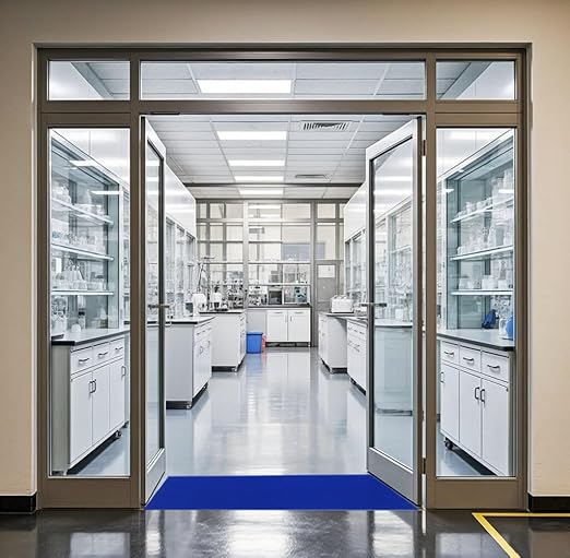Sticky mat with Adhesive,Tacky pad 24" x 36",for Construction,Science Lab Door Matting,Basketball Shoes,Cleanroom,Laboratory and Hospital. (12, Blue, 24"x36")