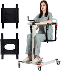 Patient Lift Transfer Chair, Patient Lift Wheelchair for Home, Wheelchair Lift for Home Portable Car Transfer Lift Chair for Disabled and Elderly Nursing, Height/Width Adjust (Basic Backrest)