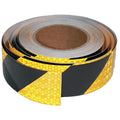 Yellow Black Reflective Tape 2 inch X 66 feet, Outdoor Waterproof Hazard Conspicuity Warning Industrial Marking Tape
