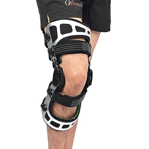 Orthomen OA Knee Brace Booster - Double Upright Stabilizers for Mild-Severe Arthritis, Meniscus Injury & Post-Surgery Protection - Unisex Fit XL/Right