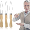 3-Pack Button Hook Assist Device with Easy-Grip Handle for Shirts, Coats, Dresses - Ideal Button Aids for Arthritis & Limited Dexterity