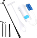 3 in 1 Sock Aid Device Kit, Hip Kit, Knee Back Surgery Hip Replacement Recovery Kit with Sock Aide, Sock Remover, Shoe Horn with Dressing Stick, Sock Helper and Shoe Assistant for Seniors No Bending