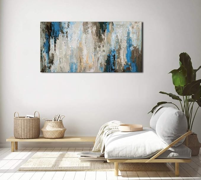 Abstract Wall Art Living Room Wall Decor Retro Abstract Canvas Prints Vintage Canvas Artwork Rustic Contemporary Wall Art Bedroom Home Office Kitchen Wall Decor Framed Ready to Hang 24" x 48"