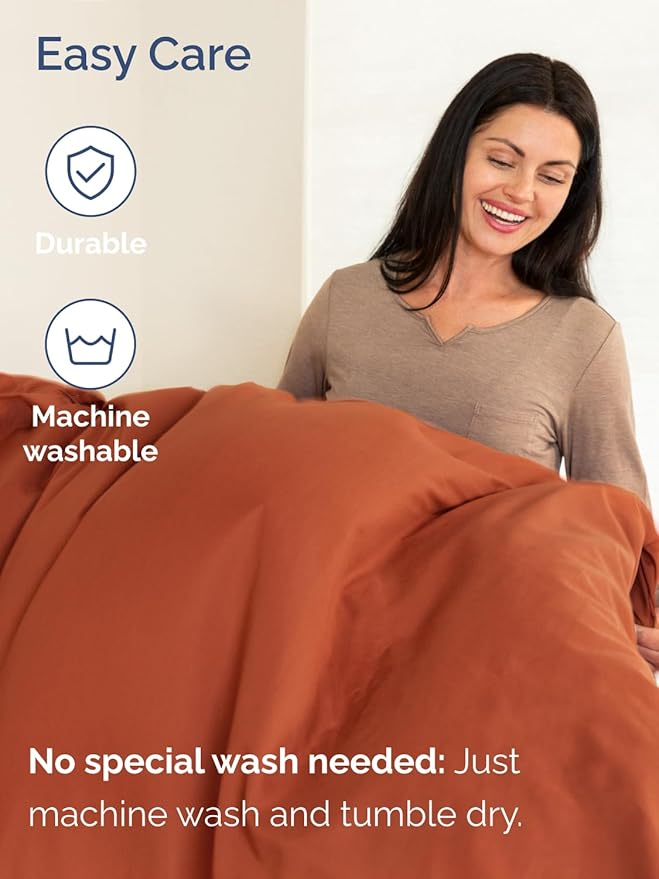 Extra Deep Full Sheet Set - 6 Piece Breathable & Cooling Sheets - Hotel Luxury Bed Sheets Set - Easy & Secure Fit - Soft, Wrinkle Free & Comfy Sheets Set - Terracotta Sheet Set with Extra Deep Pockets