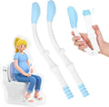 Foldable Toilet Aid, 15.6“ Long Comfort Wipe Wand Bottom Buddy Toilet Self Tissue Aids for Toileting, Self Help Wipe Butt for Overweight Limited Mobility,Elderly, Pregnancy（2pcs）