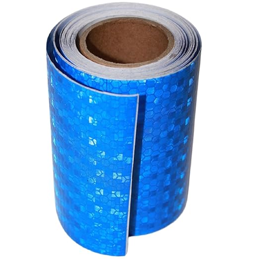 Industrial Reflective Tape Blue 4 inch for Cars, Outdoor Waterproof Hazard Conspicuity Warning Marking Tape (10 feet)