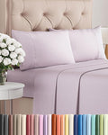 Twin 4 Piece Sheet Set - Cooling & Breathable Bed Sheets - Hotel Luxury Bed Sheets for Women, Men, Kids & Teens - Bedding w/Deep Pockets & Easy Fit - Soft & Wrinkle Free - Twin Light Lavender Sheets