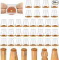 32 Pcs Chair Leg Floor Protectors for Hardwood Floors Silicone Covers to Protect Wood Tile Floors Scratches Felt Pads Furniture Leg Caps No Noise (Fit:0.5"-0.89")
