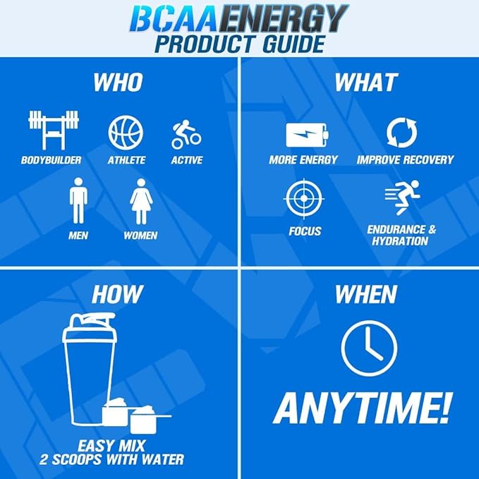 Evlution EVL BCAAs Amino Acids Powder - BCAA Energy Pre Workout Powder for Muscle Recovery Lean Growth and Endurance - Rehydrating Post Workout Recovery Drink with Natural Caffeine - Fruit Punch