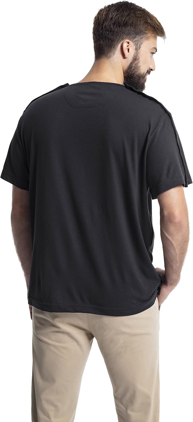 MAI We Care Post Shoulder Surgery Shirts for Men - Tear Away Recovery Apparel, Premium Chemotherapy Clothing