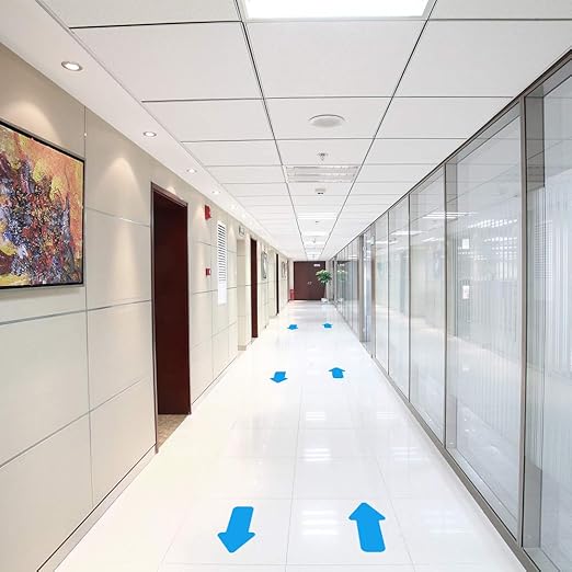 Arrow Floor Marking Sticker Sign - 200 PCS Blue Decal Tape 3"6"