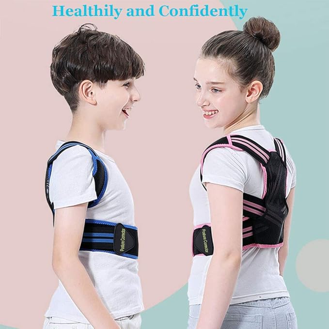 Lexniush Professional Posture Corrector for Kids and Teens, Effective Upper Back Posture Brace for Teenagers Boys Girls Spinal Support to Improves Slouch, Prevent Humpback, Relieve Back Pain