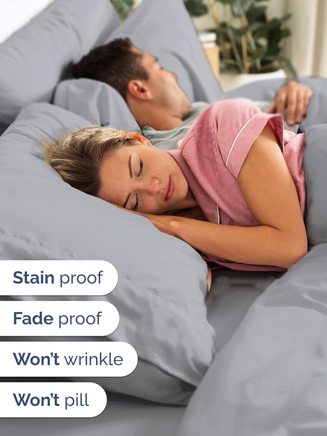 Extra Deep King Sheet Set - 6 Piece Breathable & Cooling Sheets - Hotel Luxury Bed Sheets Set - Easy & Secure Fit - Soft, Wrinkle Free & Comfy Sheets Set - Steel Blue Sheet Set with Extra Deep Pockets
