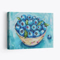 Elivita Fresh Blueberry Design 3 Horizontal Canvas Art Print Home Decor Pictures Poster for Bedroom Living Room Bathroom Office With Framed