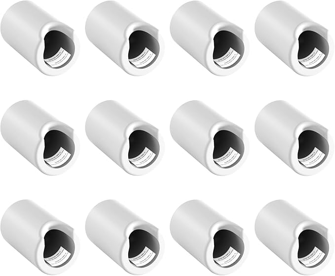 12 Pack Anti-Collision Corner Drawer Bumpers, Silicone Protector for Cabinet Handle, Silicone Cabinet Pull Covers (White)