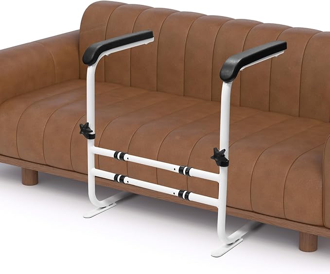 Stand Assist Aid for Elderly/Seniors/Disabled, Couch/Chair Lift Assistance Stand Up Devices-6 Levels Adjustable Height, Help Standing Aids & Supports, Up to 450 Lbs, White