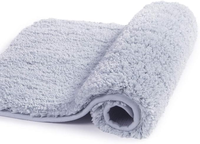 Walensee Large Bathroom Rug (24 x 36, Growing Blue) Extra Soft and Absorbent Shaggy Bath Mat Machine Washable Microfiber Non Slip Luxury Floor Mat