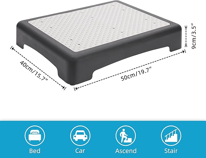 Platform Safety Step - Non-Slip Indoor and Outdoor Large Size Mobility Stool, Portable Riser, Anti-Fall Safety Platform for The Elderly, High Rise Stairs