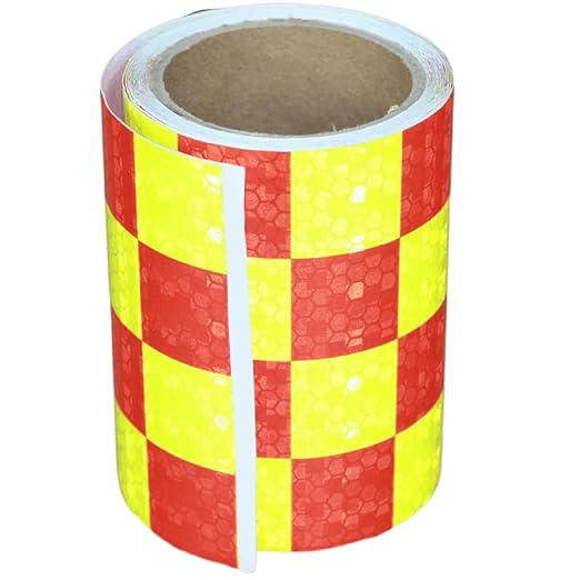 Industrial Reflective Tape 4 inch Wide for Cars, Outdoor Waterproof Hazard Conspicuity Safety Warning Marking Tape (10 feet)