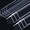 Sasylvia 10 Pcs Wall Corner Protector Guards, Vinyl 1-1/8 x 48 Inches Corner Trim Molding, Avoid Scratching Scuffs, Ease Install and Cleaning for Door Countertop Furniture Cabinet Protection, Clear