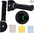 Upgrade Fluorescence Flip Up Grab Bars for Wall, 7.5 inch Folding Doorway Assist Handle, Mobility Aids, Non-Slip Grip Bar Great for Elderly Seniors, Handicap, Support Up to 320 Pounds (Black)
