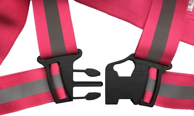 zojo Reflective Vest | Lightweight, Adjustable & Elastic | Safety & High Visibility for Running, Jogging, Walking,Cycling | Fits Outdoor Clothing (Neon Pink)
