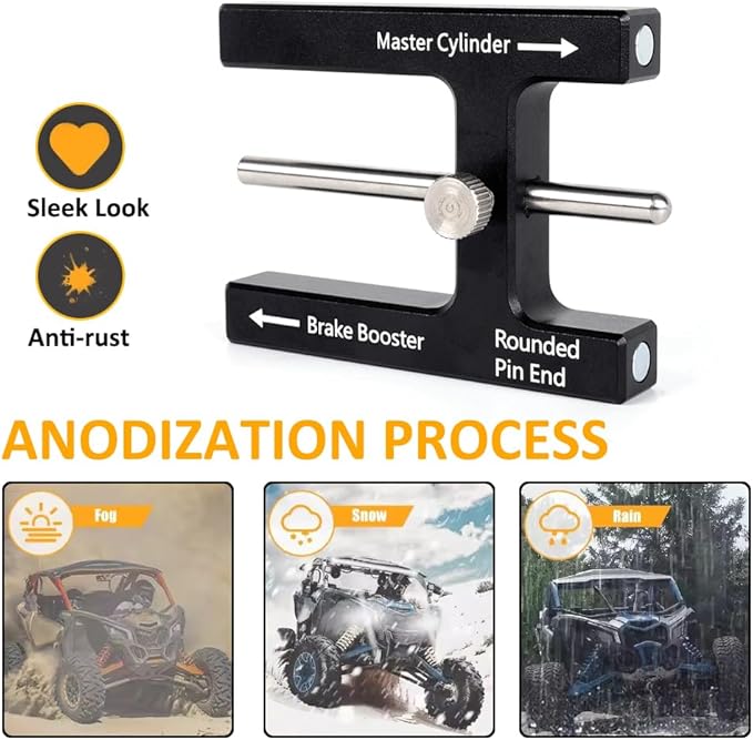 BARTOO Brake Adjustment Tool Brake Booster Push Rod Adjustment Tool Master Cylinder Push Rod Length Gauge Suit for Most Brake Boosters with Adjustable Pins
