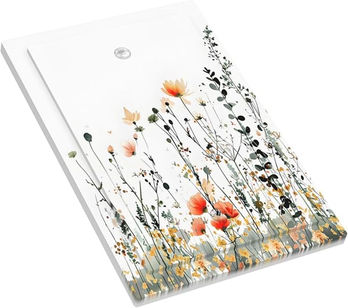 Vintage Country Style Watercolor Leaves Wildflowers Floral Light Switch Cover Plate 1 Gang No Device Blank Electrical Wall Plates Faceplate Decorative Switch Plate Covers for Bedroom Living Room Decor