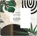 Boho Abstract Tropical Green Palm Leaf Mid Century Outlet Covers 1 Toggle 1 Rocker Combination Decorative Wall Plate Electrical Switch Plates Light Switch Cover Plate for Office Home Decor