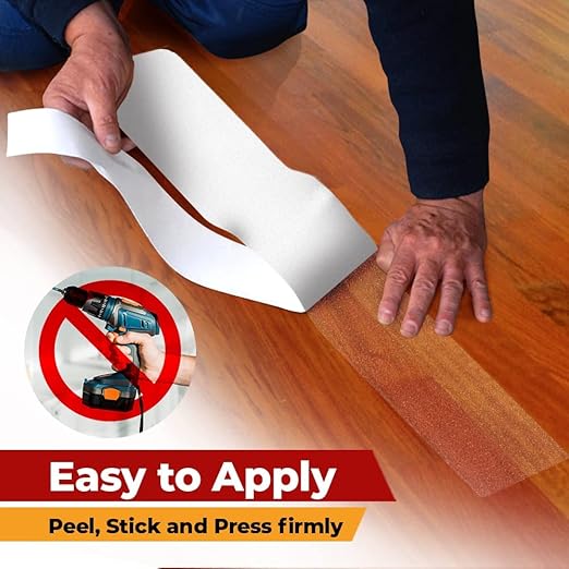 Premium Clear Anti Slip Tape 6” X 24” (10-Pack) - Heavy Duty Waterproof Clear Grip Tape - Soft & Comfortable for Walking Barefoot - Non-Slip Tread Ideal for Stairs, Shower, Boats, Etc.