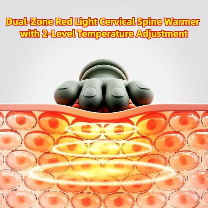 Bionic Heated Neck Back Shoulder Massager Pillow - Portable Shiatsu with 3-Speed, 4D Deep Tissue Kneading & Simulated Human Hand for Pain Relief (Men/Women)