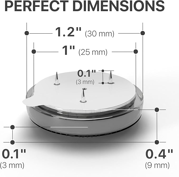 X-Protector Nail On Non Slip Furniture Pads - 16 PCS 1" - Premium Chair Leg Floor Protectors - Black Rubber Feet for Furniture Feet - Ideal Rubber Stoppers Chair Leg Pads to Keep Anything in Place!