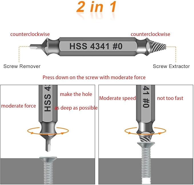 Gifts for Men,Damaged Screw Extractor Set-Valentines Day Gifts for Him Men Adults,Mens Gifts for Dad,Husband,Stripped Screws Nuts & Bolts Drill Bit Tools for Easy Removal of Rusty Broken Screw