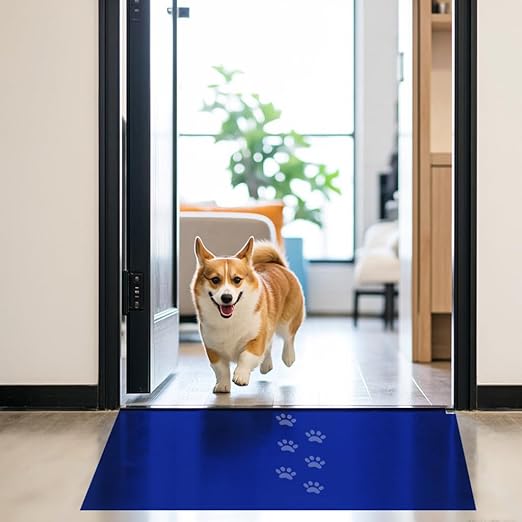 Sticky mat with Adhesive,Tacky pad 24" x 36",for Construction,Science Lab Door Matting,Basketball Shoes,Cleanroom,Laboratory and Hospital. (12, Blue, 24"x36")