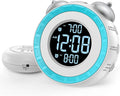 uscce Loud Dual Alarm Clock with Bed Shaker - 0-100% Dimmer, Vibrating Alarm Clock for Heavy Sleepers or Hearing Impaired, Easy to Set, USB Charging Port, Snooze, Battery Backup (White)