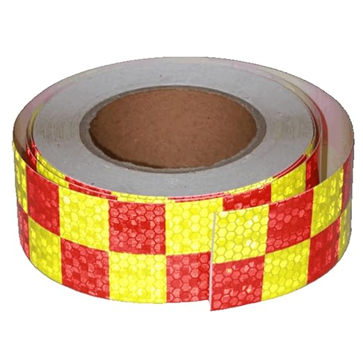 Reflective Tape 2 inch X 66 feet, Outdoor Waterproof Hazard Conspicuity Safety Warning Industrial Marking Tape