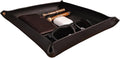 Valet Tray – Full-Grain Leather Catchall Organizer for Keys, Phone & Wallet – Rustic Nightstand & Desk Tray with Raised Sides – Handmade in USA (Black, Medium Square)