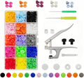 FUPUAII T5 Snap Buttons Set of 20 Colors Plastic Snaps Hand Tool Kit for Clothes, Cloth Diapers with Organizer Storage Containers(Round Buttons + Heart-Shaped Buttons