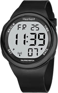 Atomic Talking Watch Sets Itself for Visually impaired or Seniors LCD Big Number Easy-to-Read Talking Watch for Elderly