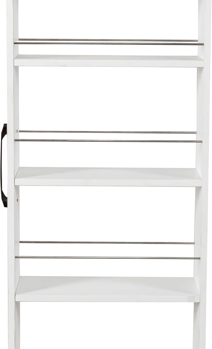 7-Tier Slim Rolling Pantry Storage Cart, Storage Shelving Rack Next to Fridge Mobile Shelving Unit Space-Saving Narrow Pull-Out Utility Cart for Kitchen Bathroom Laundry Narrow Places, White