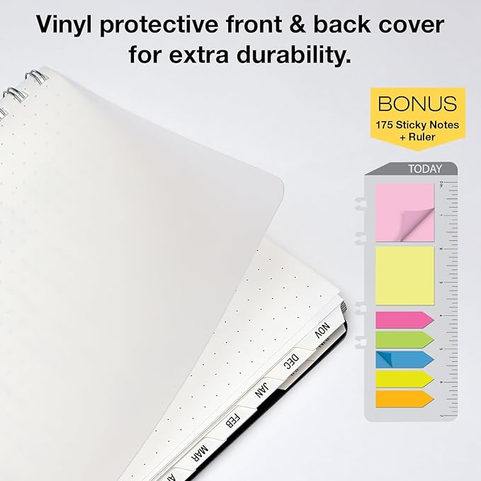 ESSENTIAL 2026 Monthly & Weekly Planner with Tabs, 7"x9": 14 Months (November 2025 - December 2026), Professional, Simple, Easy-to-Use Design and Frosted Poly Cover for Extra Protection (Frosted)