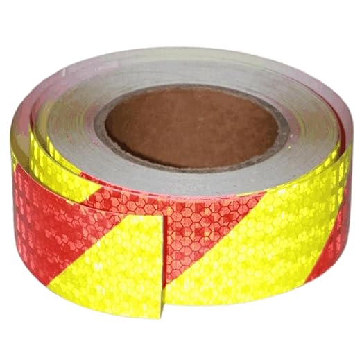 Reflective Tape 2 inch X 66 feet, Outdoor Waterproof Hazard Conspicuity Safety Warning Industrial Marking Tape