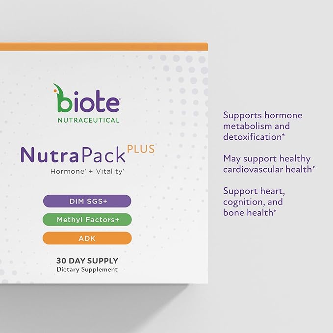 Biote Nutraceuticals - NutraPackPlus - Hormone Balance + Vitality Support (Daily Packets 30-Day)