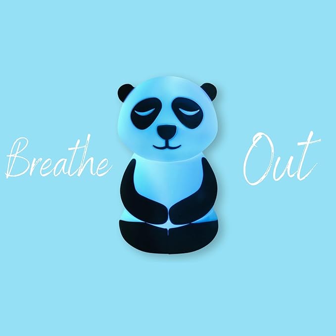Calm Collective Peaceful Panda Breathing Trainer Light for Calming Stress, Anxiety Relief Items for ADHD, Mindfulness Meditation Tools for Depression, Great Self Care and Mental Health Gifts