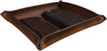 Valet Tray – Full-Grain Leather Catchall Organizer for Keys, Phone & Wallet – Rustic Nightstand & Desk Tray with Raised Sides – Handmade in USA (Vintage Brown, Medium Rectangle)
