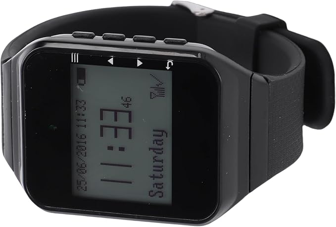 Wireless Caregiver Pager Call for Patient Nurse Alert System for Elderly Monitoring 328ft Water Proof Call Bell for Home 1 Receiver Wrist Pager 20 Desk Call Bells (Red)